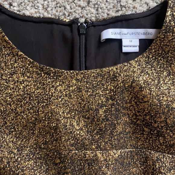 SOLD | Sparkly DVF Hadlie Two Mini Dress sz 12 - Picture 2 of 5